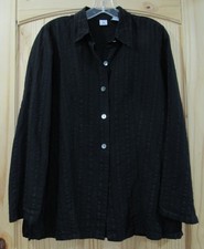 Real Clothes Shirt Womens 4 Black Button Up L...