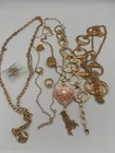 Vintage Gold Tone Costume Jewelry Lot LISNER 18KGF Rings Necklaces Harriet Carte