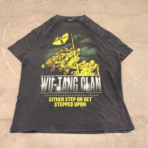 Wu-Tang Clan Step Or Get Stepped Up T Shirt, L 2000s vintage concert t-shirt, vintage, single stitch, B+ condition