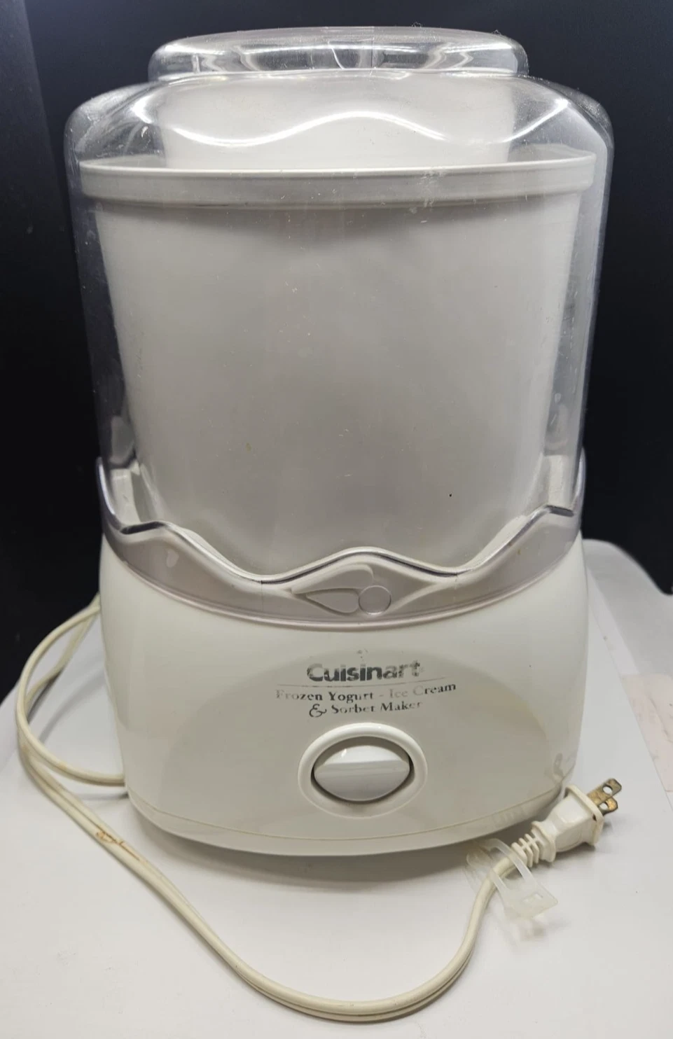 Cuisinart ICE-21P1 1.5-Quart Ice Cream and Sorbet Maker - White (Preowned)