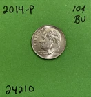 2014-P Roosevelt Dime 10c Choice BU US Coin See Pics