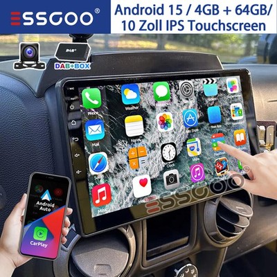DAB+ 4+64G Android 15 Autoradio GPS SWC KAM Für Jeep Cherokee Dodge Ram Chrysler