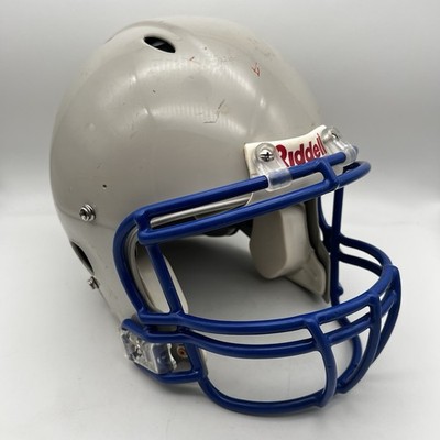Riddell Adult Football Helmet (Gray with Blue Face Mask) Medium - Not  Certified | eBay