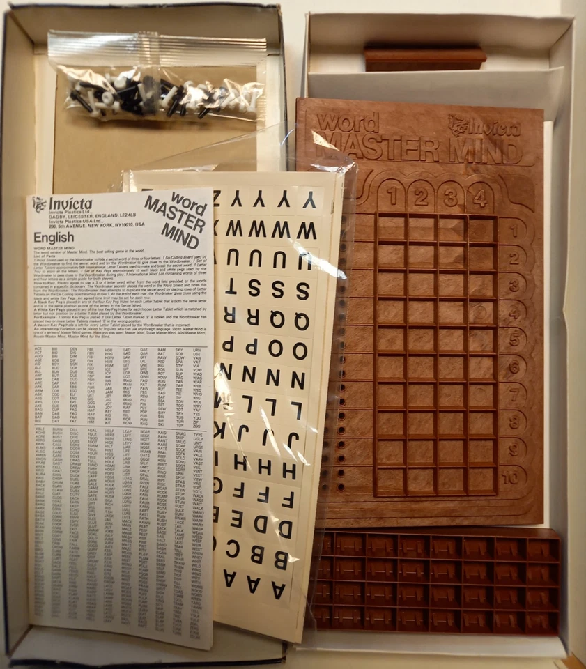Vintage Invicta Word Master Mind Mastermind Game - New Improved - Image 2 of 2