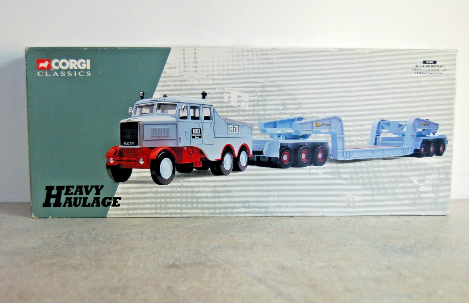CORGI 17601 SCAMMELL CONSTRUCTOR WITH 26 WHEEL LOW LOADER HILLS OF BOTLEY
