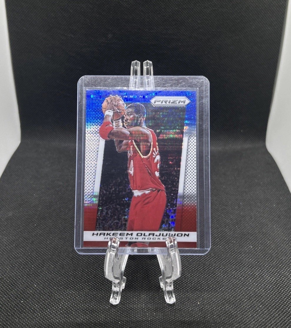 2013-14 Panini Prizm Red White Blue Pulsar Hakeem Olajuwon #82 Houston Rockets