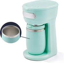 Personal Single-Serve Compact Coffee Maker Brewer, Dual Wall, Travel Mug 