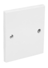 Single Blanking Wall Plate Light Plug Switch Blank White Cover