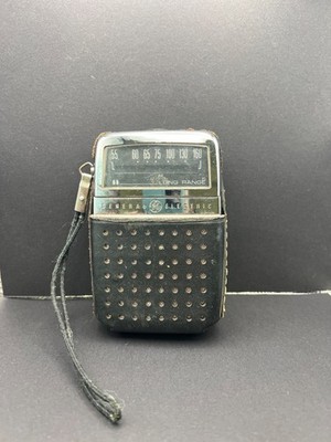 Vintage General Electric Long Range Transistor Radio With Leather Case GE