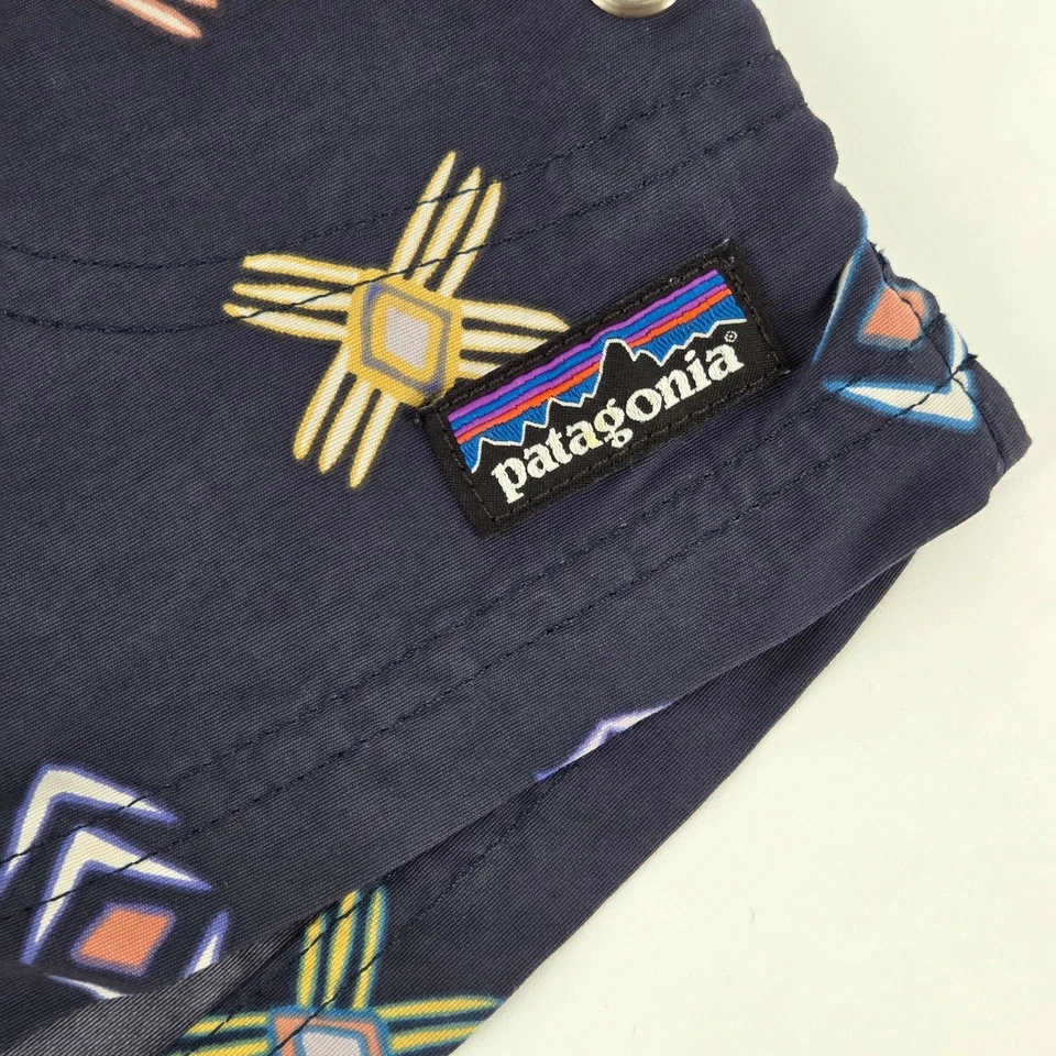 Patagonia Girls XS Costa Rica Baggies Swim Trunks Shorts Space Spirits Navy Blue - Image 3 of 4