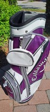 Golf Bag Women's Ladies CALLAWAY 8 Div Purple White Shoulder Strap Rain Cover