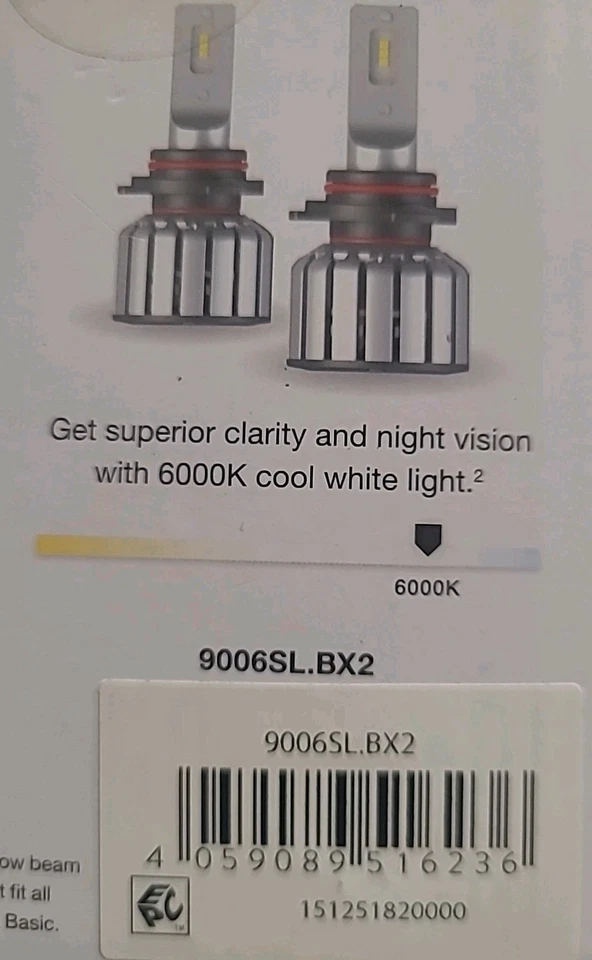 Sylvania [9006SL.BX2] LED Powersports / Juego de faros antiniebla de dos bombillas NUEVO Foto 3 de 3
