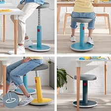 FLEXISPOT Sgabelli da ufficio seduti in piedi ergonomici di equilibrio, sgabello seduto girevole regolabile in altezza a 360 gradi (blu FLEXISPOT Sgabelli da ufficio seduti in piedi ergonomici di equilibrio, sgabello seduto girevole regolabile in altezza a 360 gradi (blu