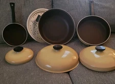 Regal Ware Aluminum 5.5 Qt Dutch  Roaster 12.75" 11" Fry & 7 1/2" Pot Set 