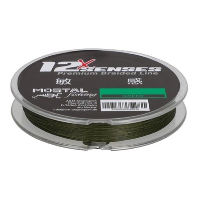 Mostal 12X Braid Senses Premium Braid 300m green 12-Fach geflochtene Schnur