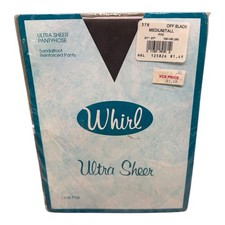 Vintage Ultra Sheer Pantyhose Sandalfoot Medium/Tall Off Black