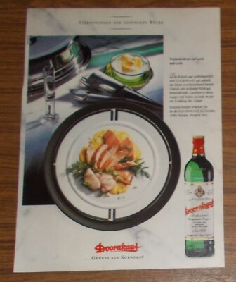 Rare Advertising DOORNKAAT - Poularden Breast on Salmon 1990