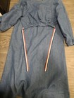 Girls blue denim dress size 8 exc worn once ribbons on side — photo 2