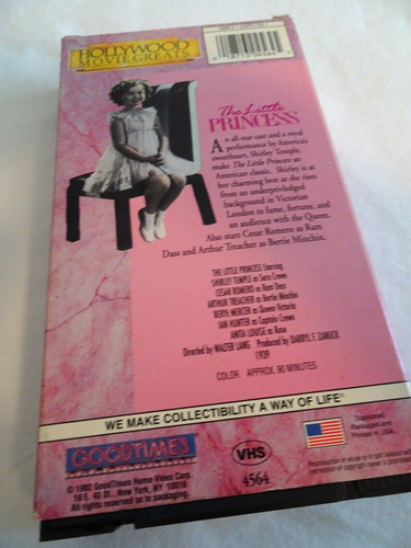 The Little Princess VHS 1986 Classic Shirley Temple Drama - Picture 2 of 4