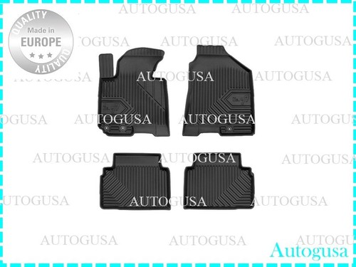NEW SET LHD BLACK RUBBER FLOOR MATS CAR LINERS ALL WEATHER FOR ix35 2009-2015 - Picture 1 of 4