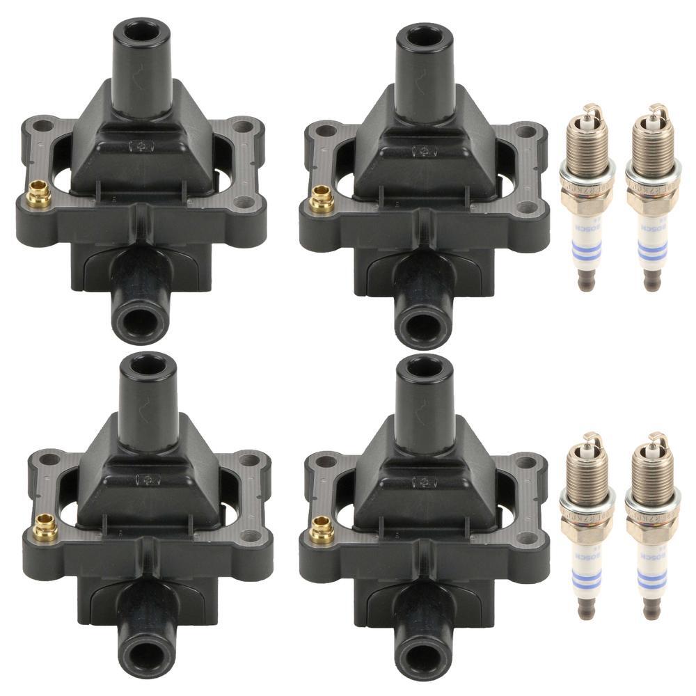 Bosch Ignition Coils  6 Double Platinum Spark Plugs 0.039 Kit For R170 W202 L4
