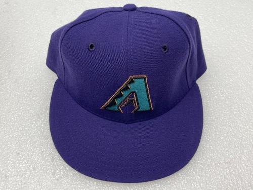 VINTAGE 90's NEW ERA ARIZONA DIAMONDBACKS PURPLE 5950 DIAMOND 7-1/8 DEADSTOCK - Picture 5 of 12
