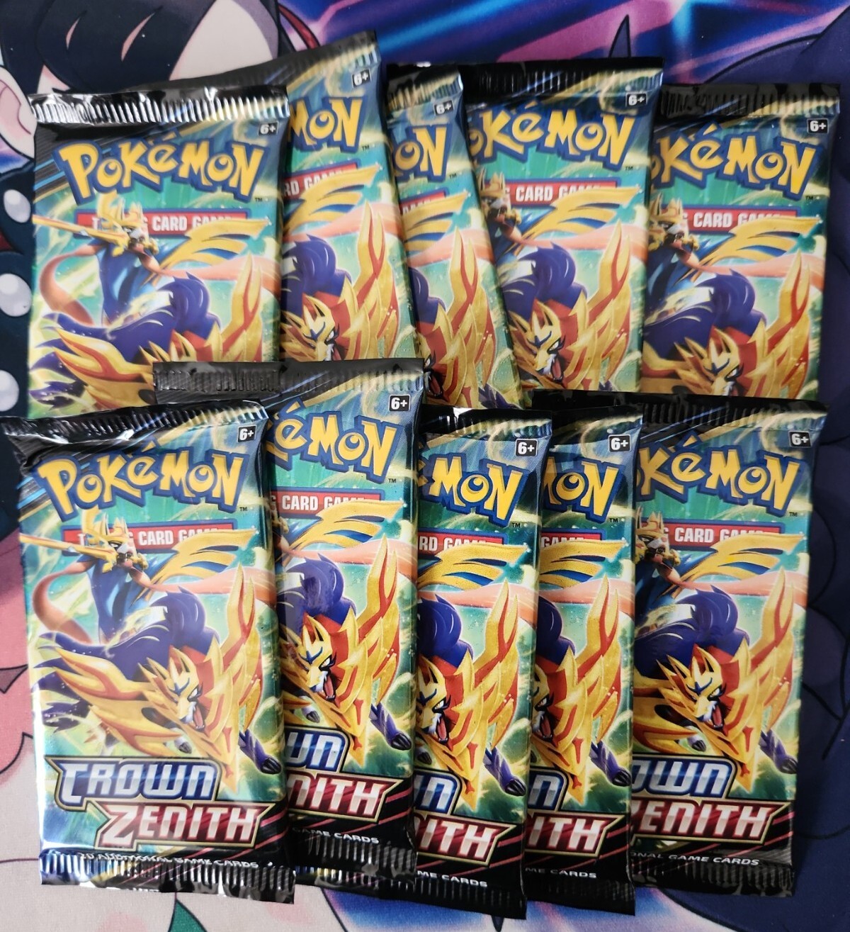 10 Crown Zenith Booster Packs One 10 Pack Lot of Sealed Pokemon Packs