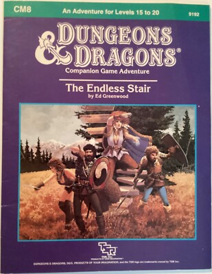 Advanced Dungeons & Dragons CM8 The Endless Stair EXCELLENT TSR 9192 1987