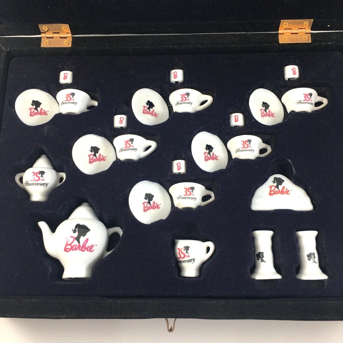 BARBIE 35th Anniversary Limited Edition China TEA SET In Case by Chilton Toys