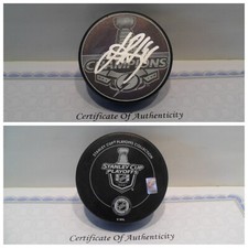 Jan Rutta Signed Tampa Bay Lightning 2021 Stanley Cup Champions Puck COA