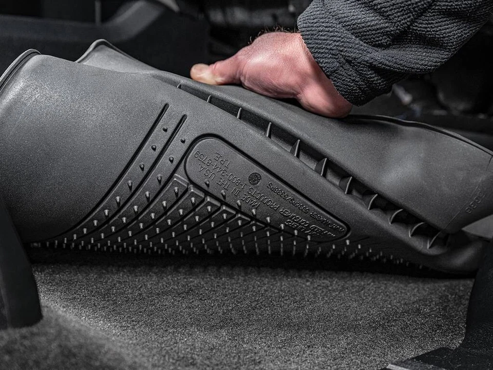 Husky Weatherbeater Mats Fit 07-14 Silverado/Sierra 1500-3500 Crew Frnt/2nd Grey - Image 4 of 4