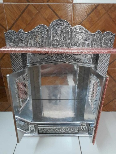 Neuf en Bois Maison Bureau Temple Hindou Mandir Mandap pour Pooja Worship Murale - Picture 3 of 11
