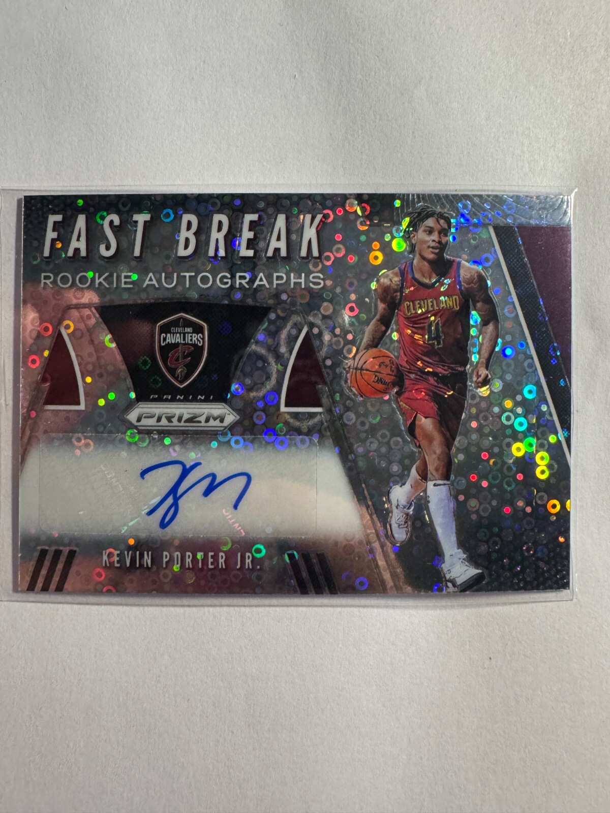 K249,928 - 2019-20 Panini Prizm Fast Break Rookie Auto #35 Kevin Porter Jr.