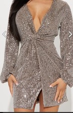 Short Classy Nude Dress By FASHION NOVA Size XS - Only Worn  Once