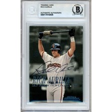 Rich Aurilia Signed 2000 Skybox Dominion #225 SF Giants Beckett BAS Slabbed Auto