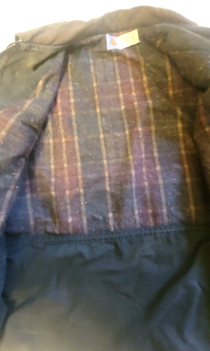 Vintage HEAVY Carhartt Olive Jacket Work Blanket Lined USA Men's Size 4XL PB1366 - Picture 20 of 23