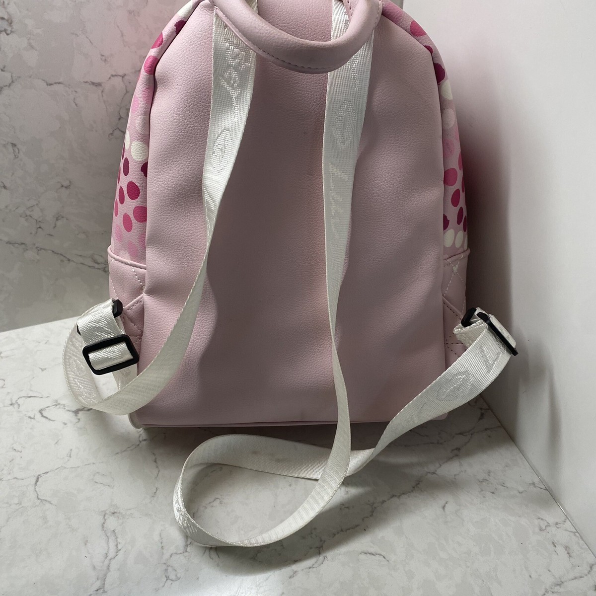 Luv BETSEY JOHNSON Blush Pink Quilted Polka Dot Backpack