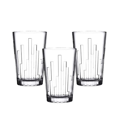 Pasabahce Scala Longdrinkglas, Trinkgläser 330 ml, 3er Set