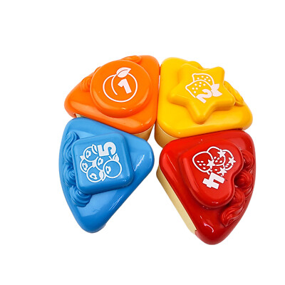 Leap Frog Musical Rainbow Tea Party Cake Slices Replacement  Lot of 4 Plastic