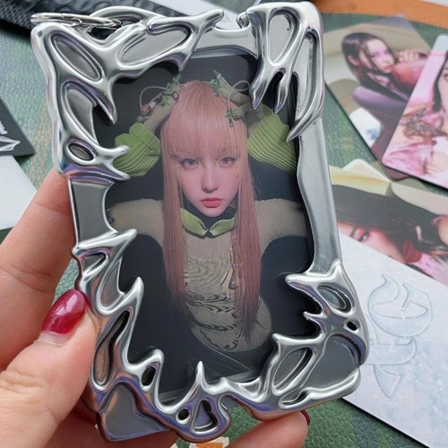 Metallic Style Photocard Holder Idol Photo Display Stand Card Storage Case - Picture 10 of 12
