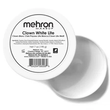 Mehron Clown White Lite 7oz stage theatrical circus face paint makeup cosmetic