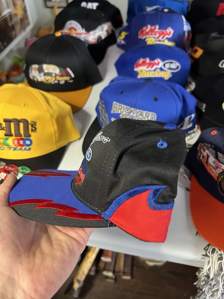 De colección Dale Jarret #88 NASCAR Ford Racing SnapBack sombrero con onda roja Foto 4 de 4
