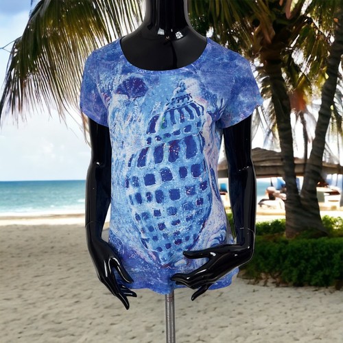 Leoma Lovegrove Blue Sea Shells Womens Medium - Picture 9 of 9