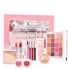 All-in-One Makeup Kit Set Eyeshadow Eyebrow Eyeliner Lipgloss Gift for Women Box
