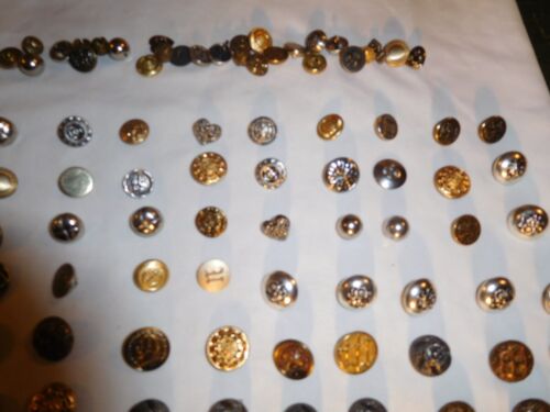 265 Unsorted Vintage 3/8 to 1-1/2" Brass,Silver Color Stylish Metal Button Lot! - Picture 8 of 13
