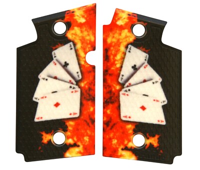 Flaming Aces Cards Gambling Custom Sig Sauer P938 Grips