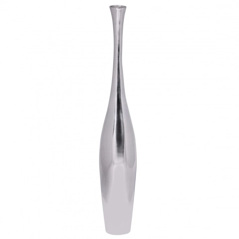 Finebuy Deko-Vase Aluminium Blumenvase Alu-Dekoration Wohndeko Farbe silber - Bild 2 von 4