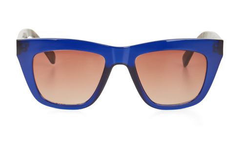 NEW BCBG MAX AZARIA Rectangular Sunglasses B968 BLUE, 52-20-145mm includes case - Picture 3 of 3