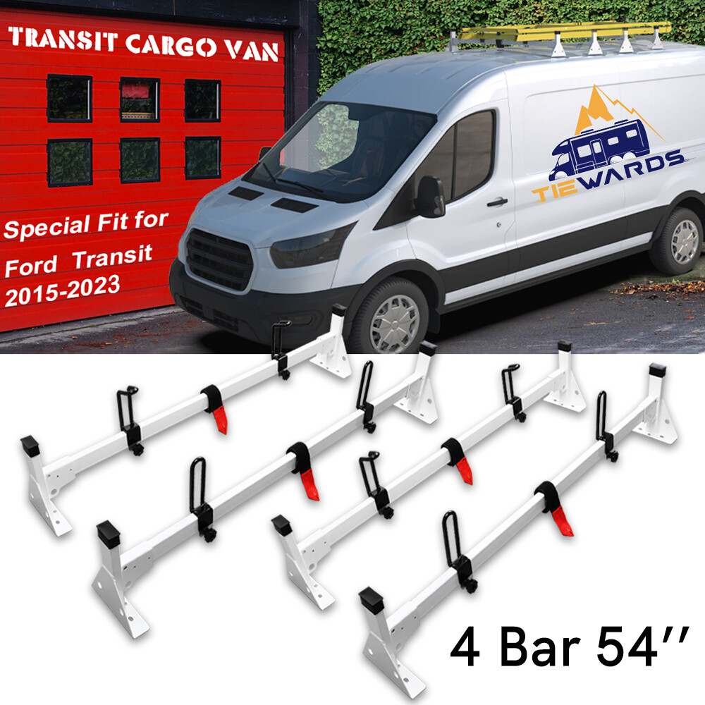 Heavy duty bar White 54'' ladder roof rack For Ford Transit