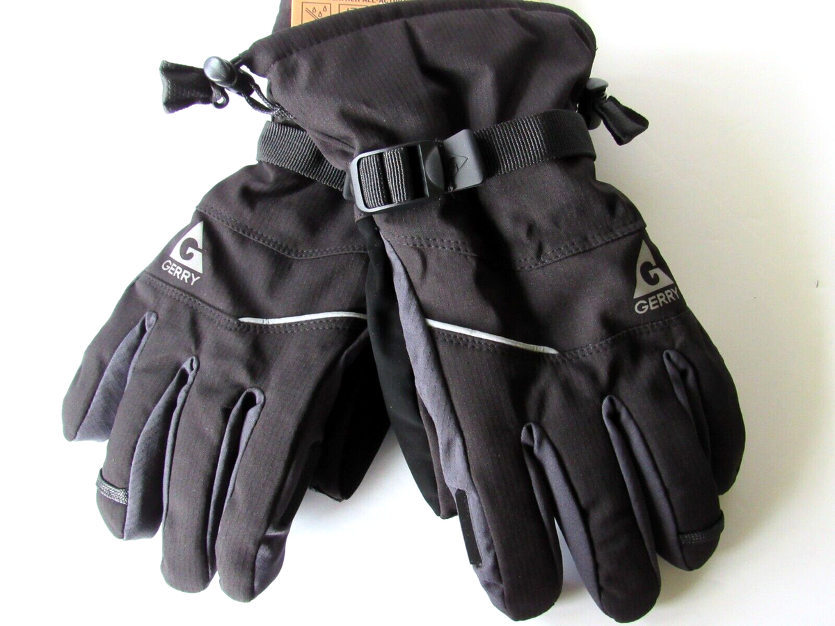 Gerry Pro Sphere Mens L/XL Black Winter Ski Gloves 3M Thinsulate
